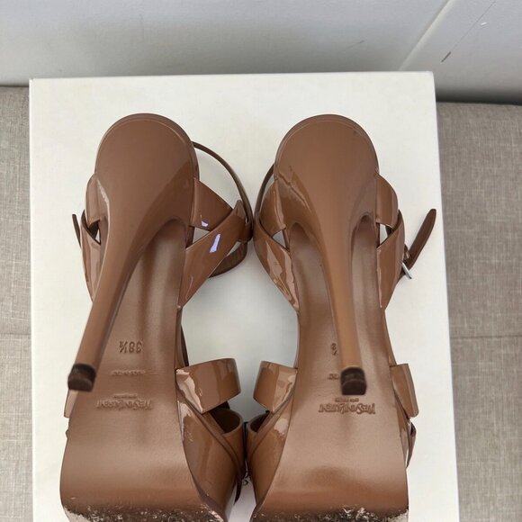 YSL Yves Saint Laurent Tribute platform sandals patent leather - Picture 6 of 10